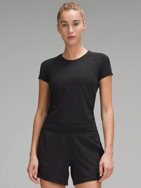 Lululemon Swiftly Tech Short Sleeve Shirt 2.0 Waist Length (Black, Size 4)